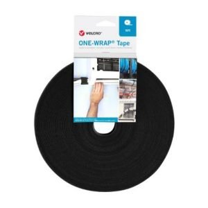 Cinta Velcro OneWrap negra 2cmx25m
