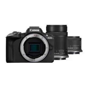 Kit Canon EOS R50 + objetivo zoom RF-S 18-45mm f/4.5-6.3 y teleobjetivo RF-S 55-210mm f/5-7.1
