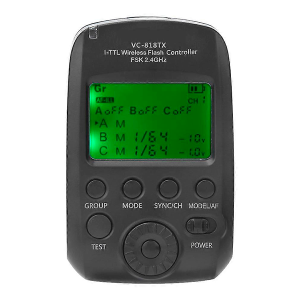 Transmisor VC-818TX para flashes TTL y LED 300A VISICO - Para Canon